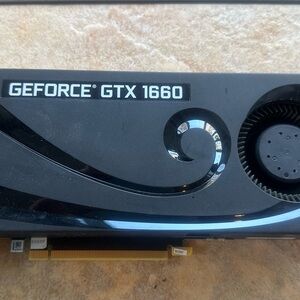 NVIDIA GeForce GTX 1660 Graphics Card - Black and Silver